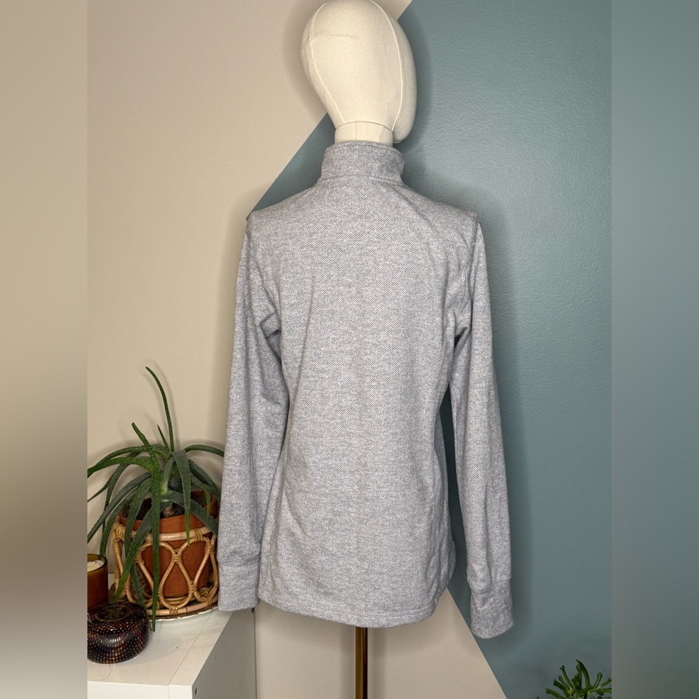Kyodan Outdoor Gray Herringbone Quarter Zip Pullover Women’s Hiking Top Large - Picture 5 of 11